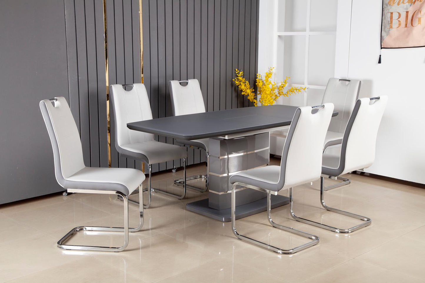 Modena Extension Table Dark Grey