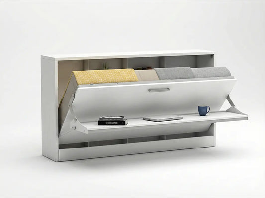 The Life Horizontal Wall Bed with Desk | With Mattress | Multimo