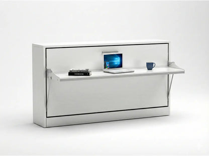 The Life Horizontal Wall Bed with Desk | With Mattress | Multimo