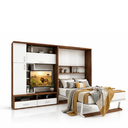 The Saloon New Wall Bed | With TV Unit & Pocket Spring Mattress | Multimo