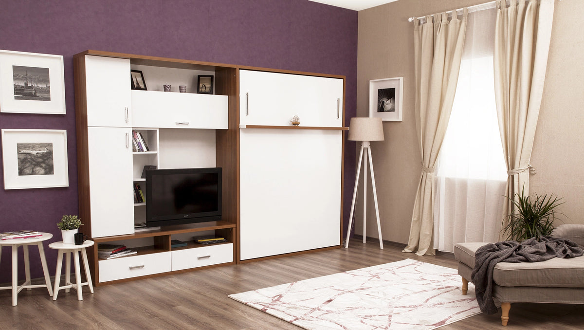 The Saloon New Wall Bed | With TV Unit & Pocket Spring Mattress | Multimo