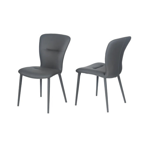 Cavello Leather Dining Chair Grey