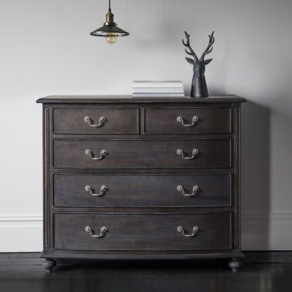 The Ebony 5 Drawer Chest | 1100 x 500 x 900mm