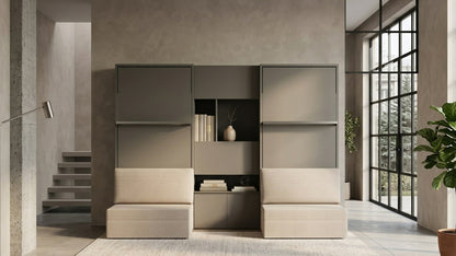 The Royal Twin Wall Bed | With Mattress | Multimo