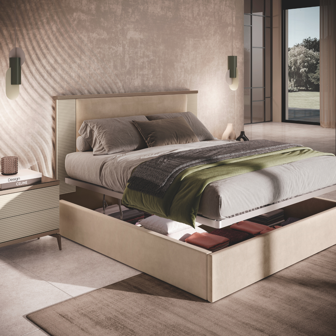 Upholstered beds with storage – Linea Collection