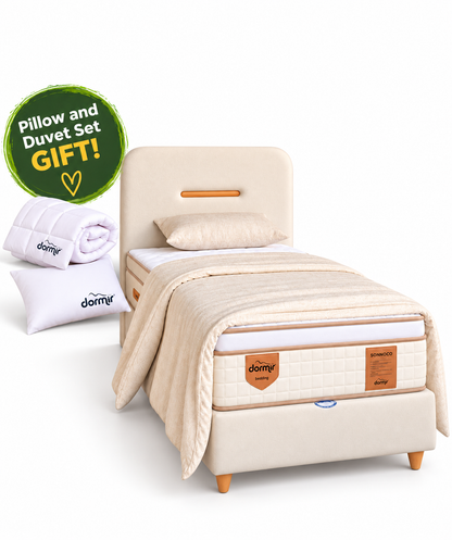 The BoheMoo 3ft Bundle Set | Ottoman Storage | Bed + Headboard + Mattress + Pillow + Duvet