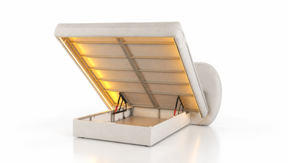 The Pegasus Luxury Ottoman Bed | Floating Base & LED Accent Lights