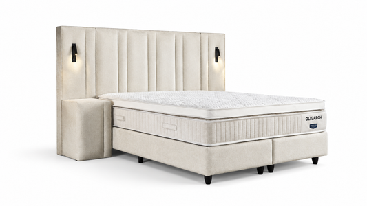 The Oligarch Ottoman Bed | LED Lights, USB & Matching Bedside Tables