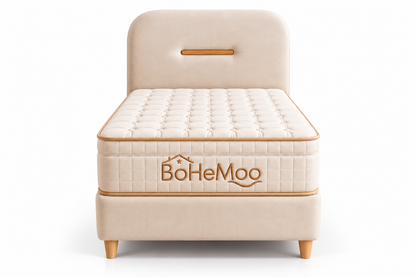 The BoheMoo 3ft Bundle Set | Ottoman Storage | Bed + Headboard + Mattress + Pillow + Duvet