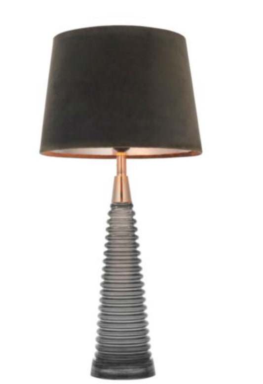 Naia 1 Table Lamp Clear Glass & Mocha