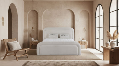 The Angel Curve Bed | Ottoman Storage