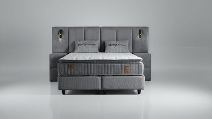 The Arte XL Ottoman Bed | With Bedside Tables, LED Lights & USB Ports