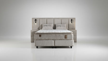 The Arte XL Ottoman Bed | With Bedside Tables, LED Lights & USB Ports