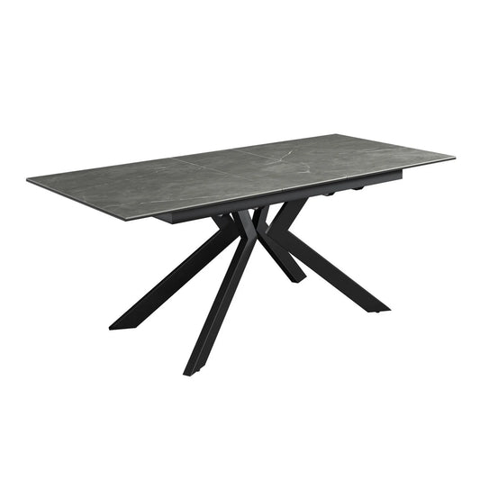 Azzaro 160-200Cm Matte Grey Ceramic Auto-Rise Extending Dining Table