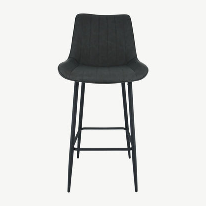 Pair of Anglia Charcoal PU Bar Stools - image 2