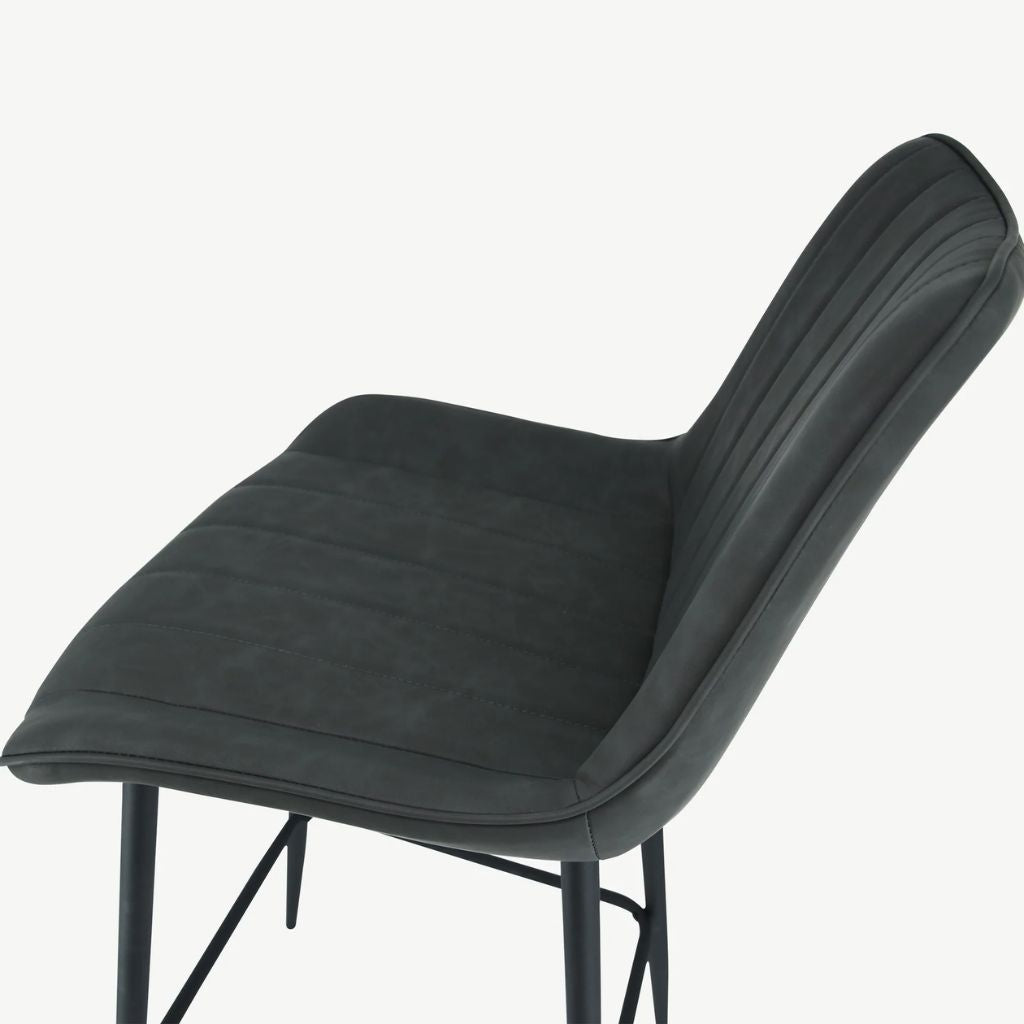 Pair of Anglia Charcoal PU Bar Stools - image 5