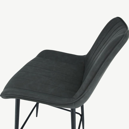 Pair of Anglia Charcoal PU Bar Stools - image 5