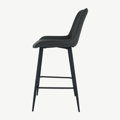 Pair of Anglia Charcoal PU Bar Stools - image 3