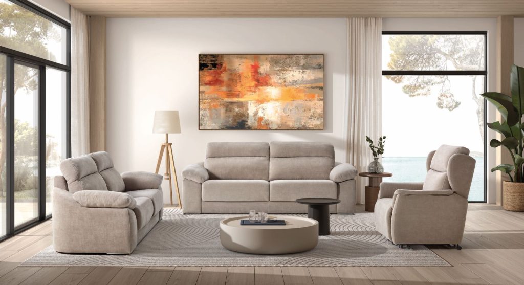 Ariel Italian Leather sofa | Electric Slider
