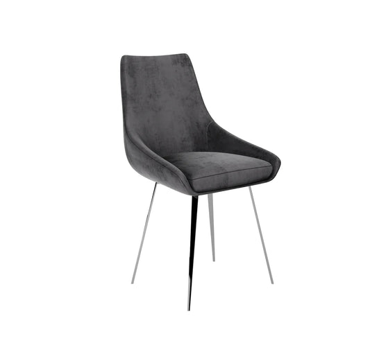 Lanna Fabric Dining Chair Grey