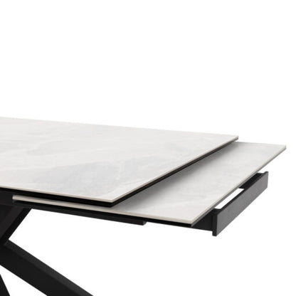Ascoli Extending White Ceramic Dining Table