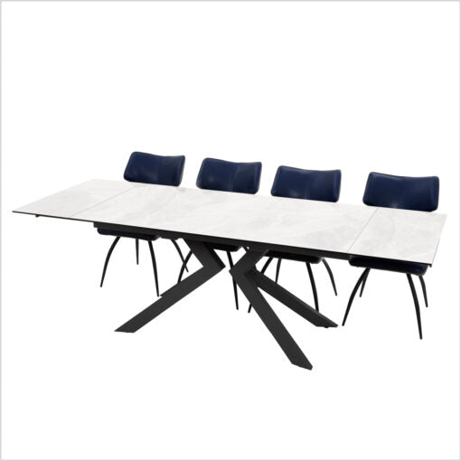Ascoli Extending White Ceramic Dining Table