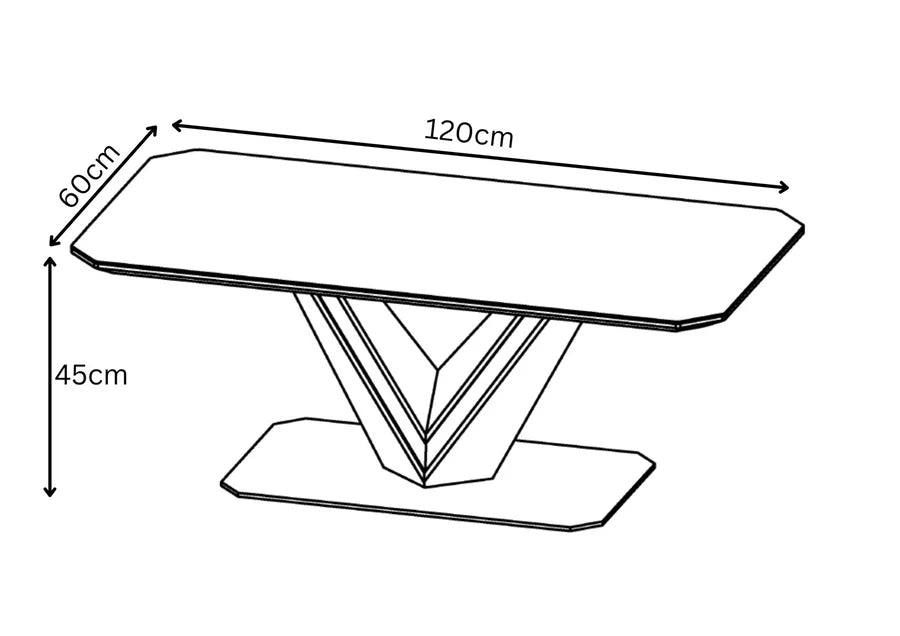 Vizarri Matte White Ceramic Coffee Table