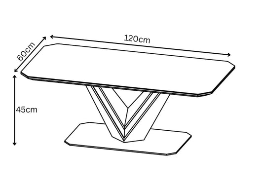 Vizarri Matte White Ceramic Coffee Table