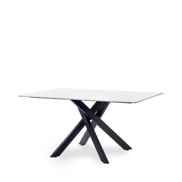 Bradley White Marble Dining Table