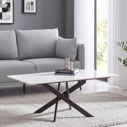 Bradley White Marble Coffee Table