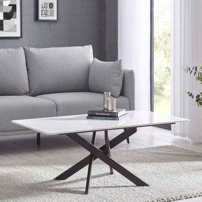 Bradley White Marble Coffee Table