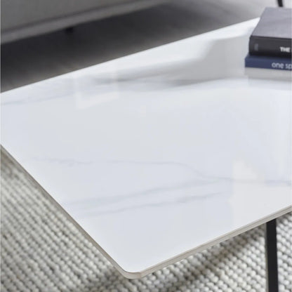 Bradley White Marble Coffee Table