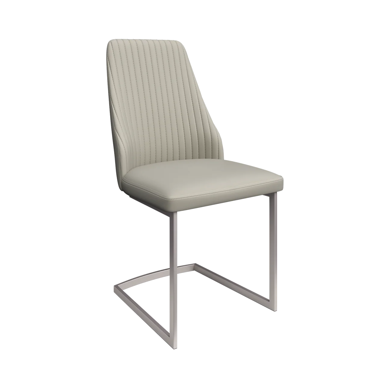 Castello Leather Dining Chair Light Grey