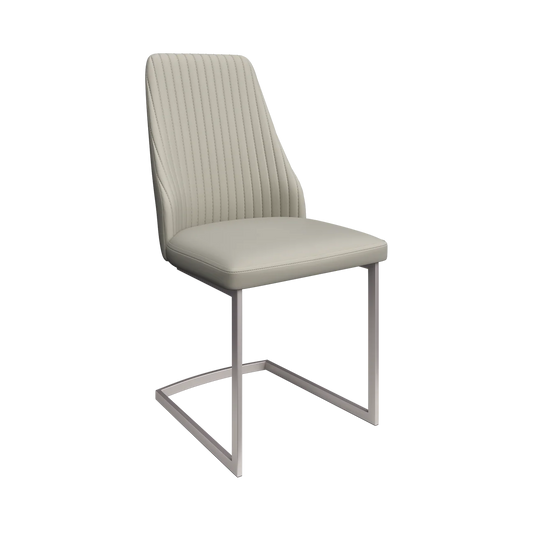 Castello Leather Dining Chair Light Grey