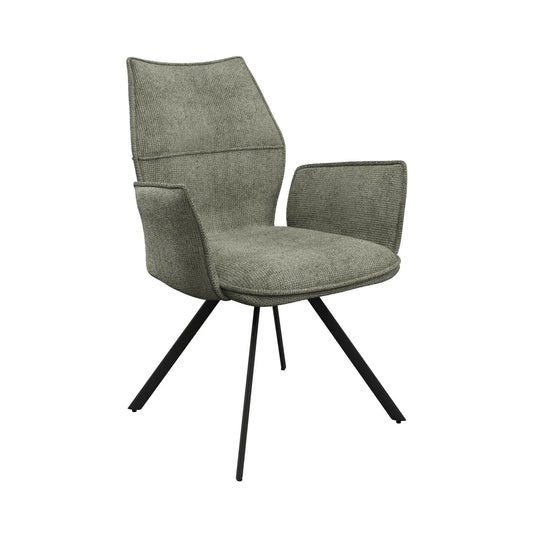 Como Fabric Dining Armchair Green