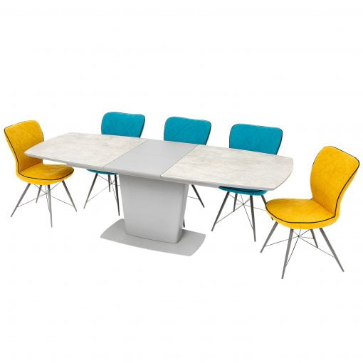 Casserta 1.8-2.3M Ceramic Extending Table on Pedestal