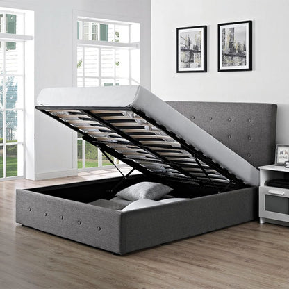 Chanel 5' King Upholstered Ottoman Bed