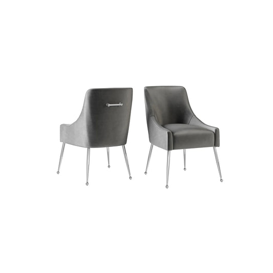 Claudia Fabric Dining Chair Grey