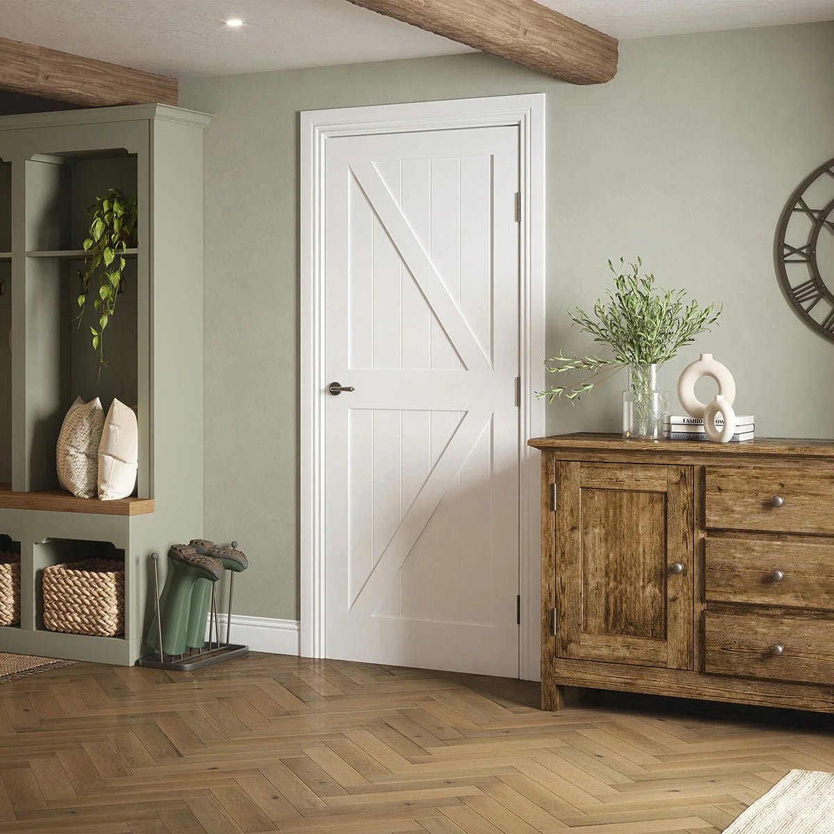Devon Cottage White Primed | 44mm | Indoors | Internal Door
