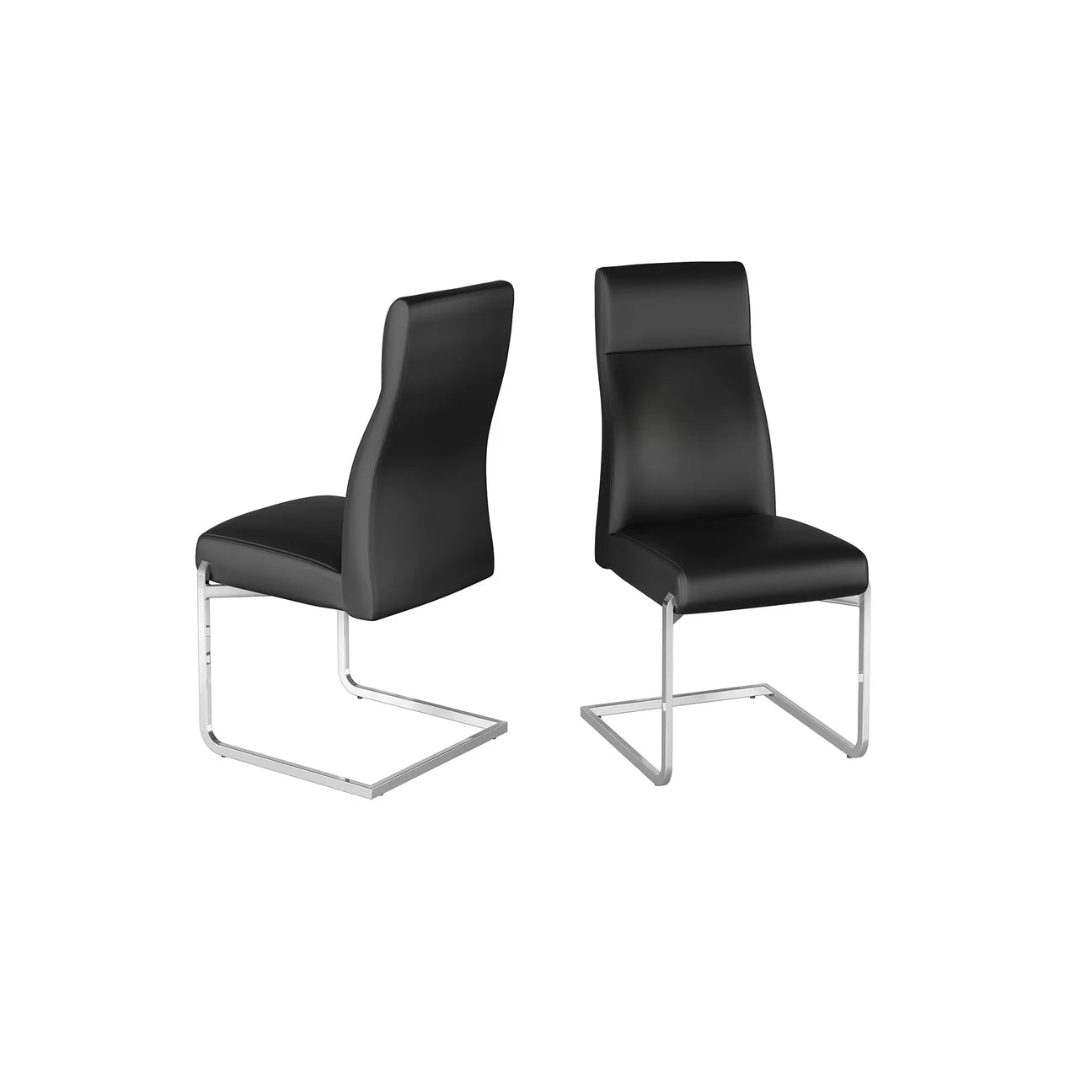 Paolo Leather Dining Chair Black