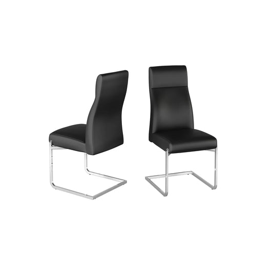 Paolo Leather Dining Chair Black