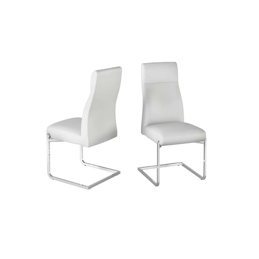 Dante Leather Dining Chair White