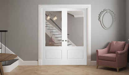 Dover Clear Glazed White Primed | 44mm | Indoors | Internal Door