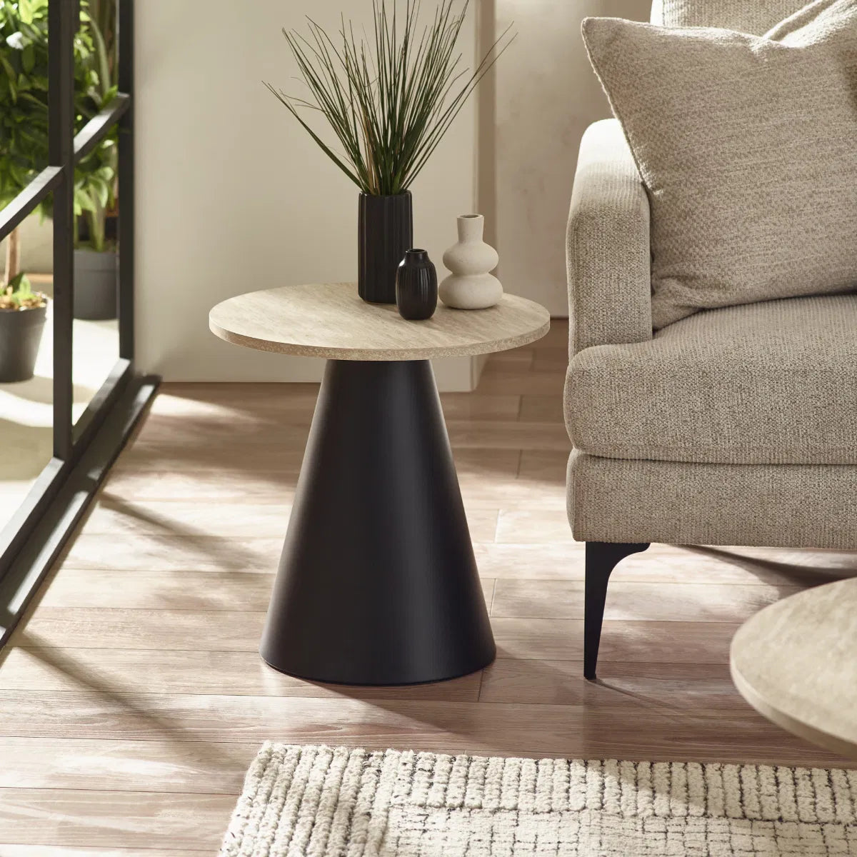 Elgon Coffee and Lamp Table Set