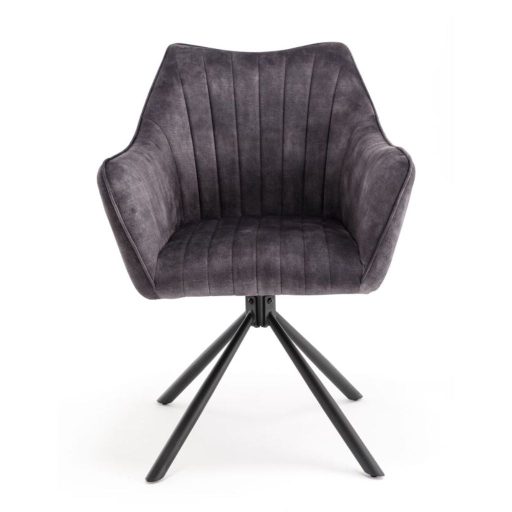 Pair of Elmer Anthracite Dining Chairs - image 3