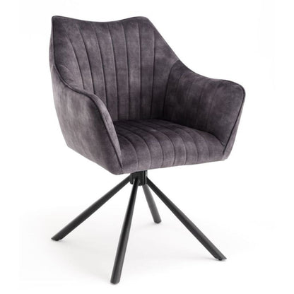 Pair of Elmer Anthracite Dining Chairs - image 2