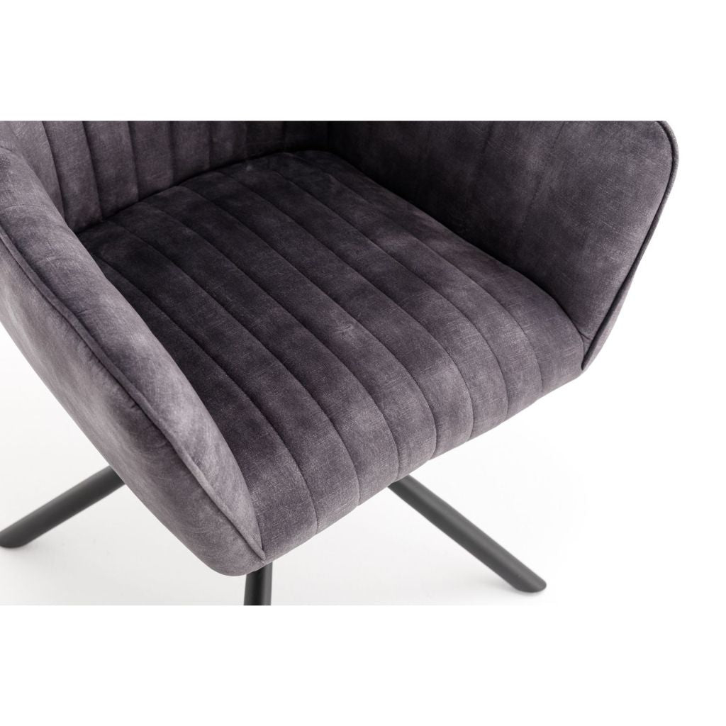 Pair of Elmer Anthracite Dining Chairs - image 5