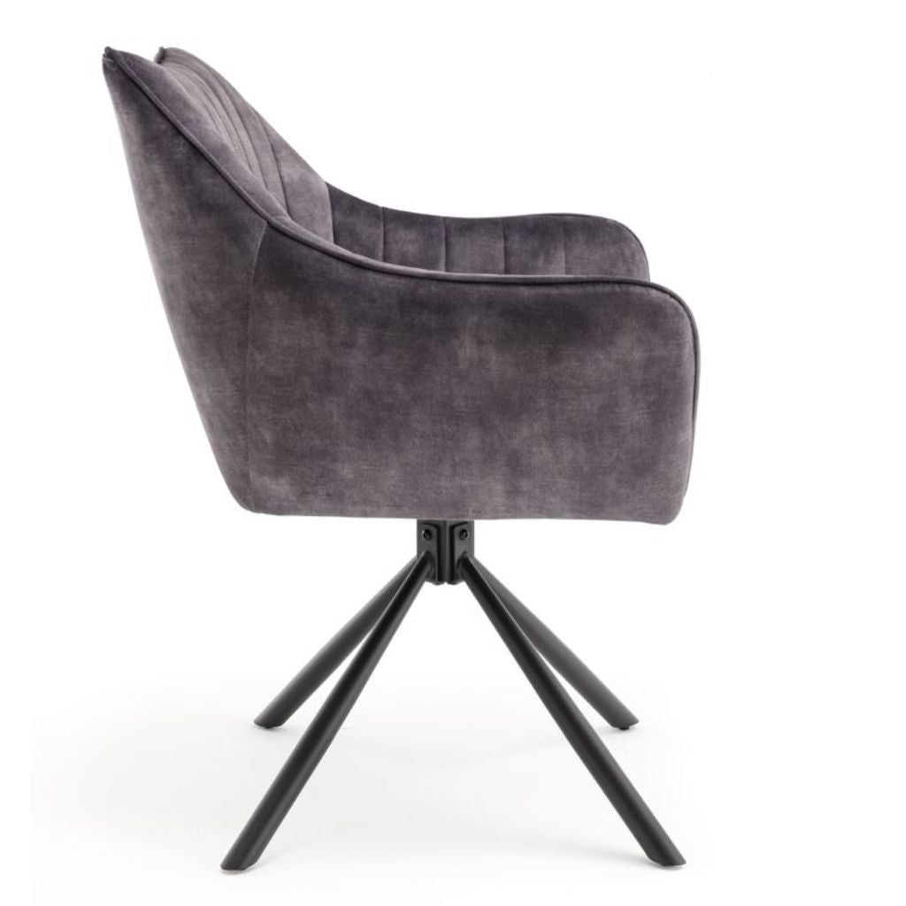 Pair of Elmer Anthracite Dining Chairs - image 7