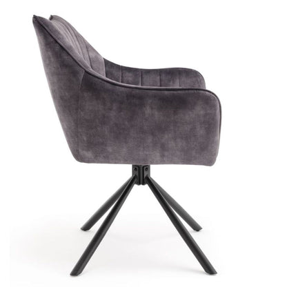 Pair of Elmer Anthracite Dining Chairs - image 7