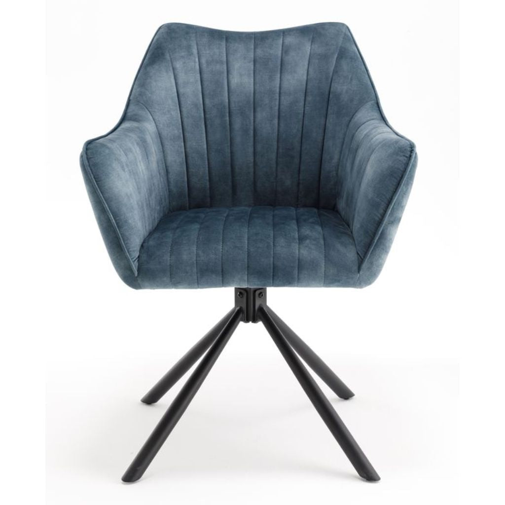 Pair of Elmer Blue Dining Chairs - image 3